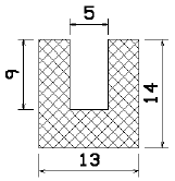 MZS 25005 - sponge profiles - U shape profiles