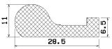 MZS 25056 - sponge profiles - Flag or 'P' profiles