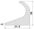 MZS 25071 - EPDM sponge rubber profiles - Door-frame profiles