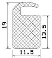 MZS 25092 - EPDM sponge rubber profiles - Door-frame profiles