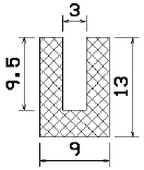 MZS 25096 - sponge profiles - U shape profiles