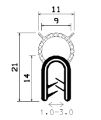 SD-0089 - with coextruded metal insert - Edge protection profiles