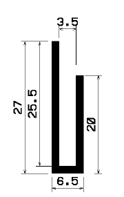 TU1- 0181 - rubber profiles - U shape profiles