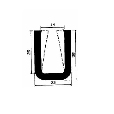 TU1- 2590 - rubber profiles - U shape profiles