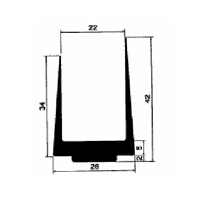 TU1- 2604 - rubber profiles - U shape profiles