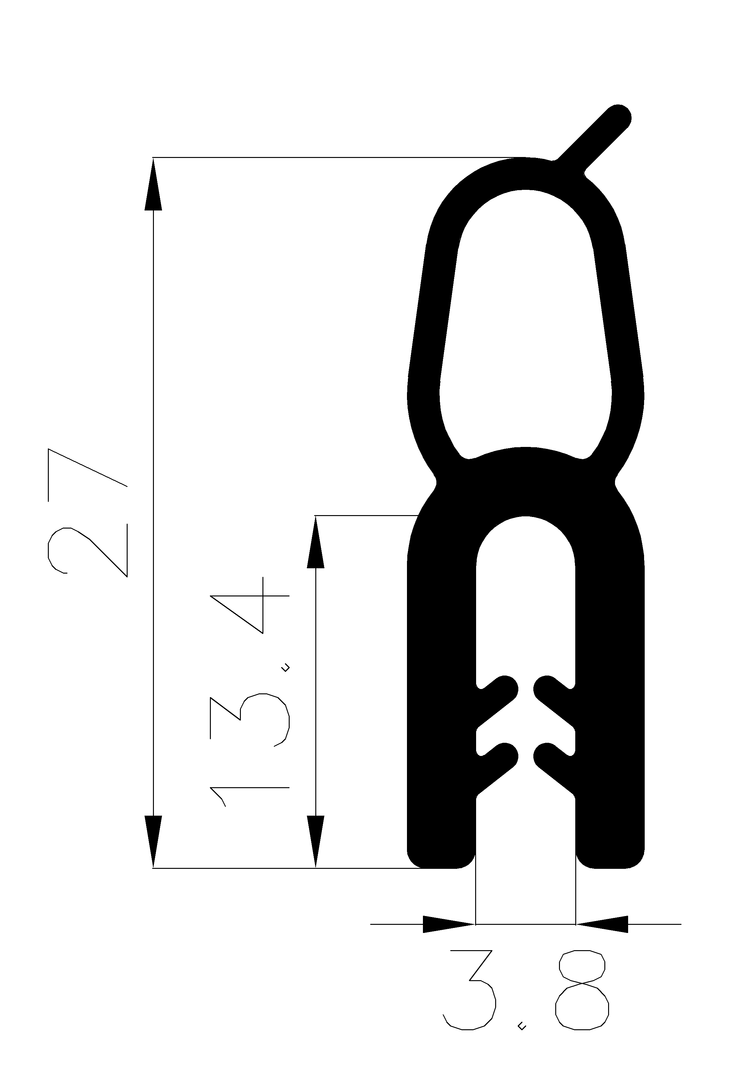 10210170KG - silicone rubber profiles - Door-frame profiles