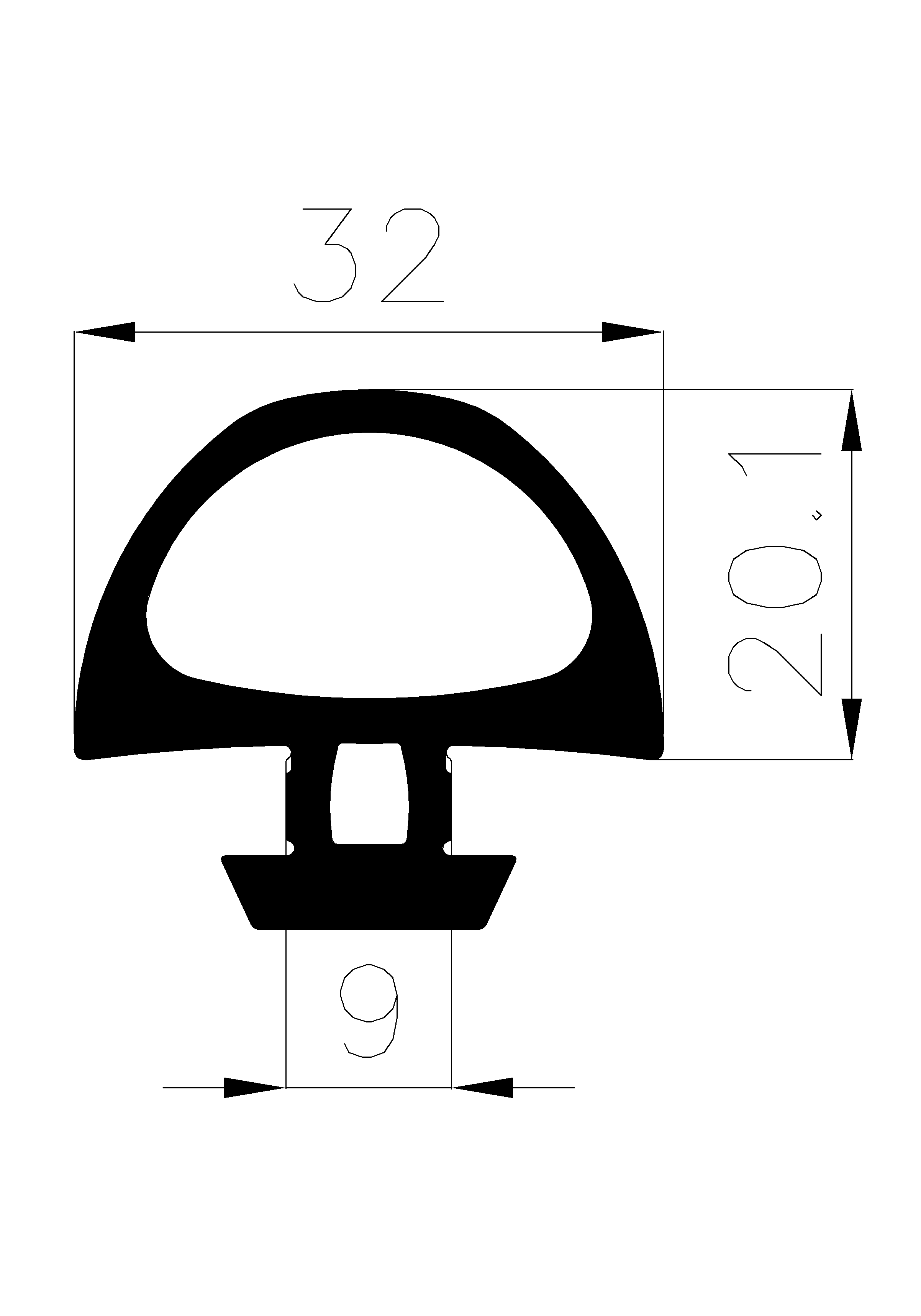 10850160KG - silicone rubber profiles - Door-frame profiles