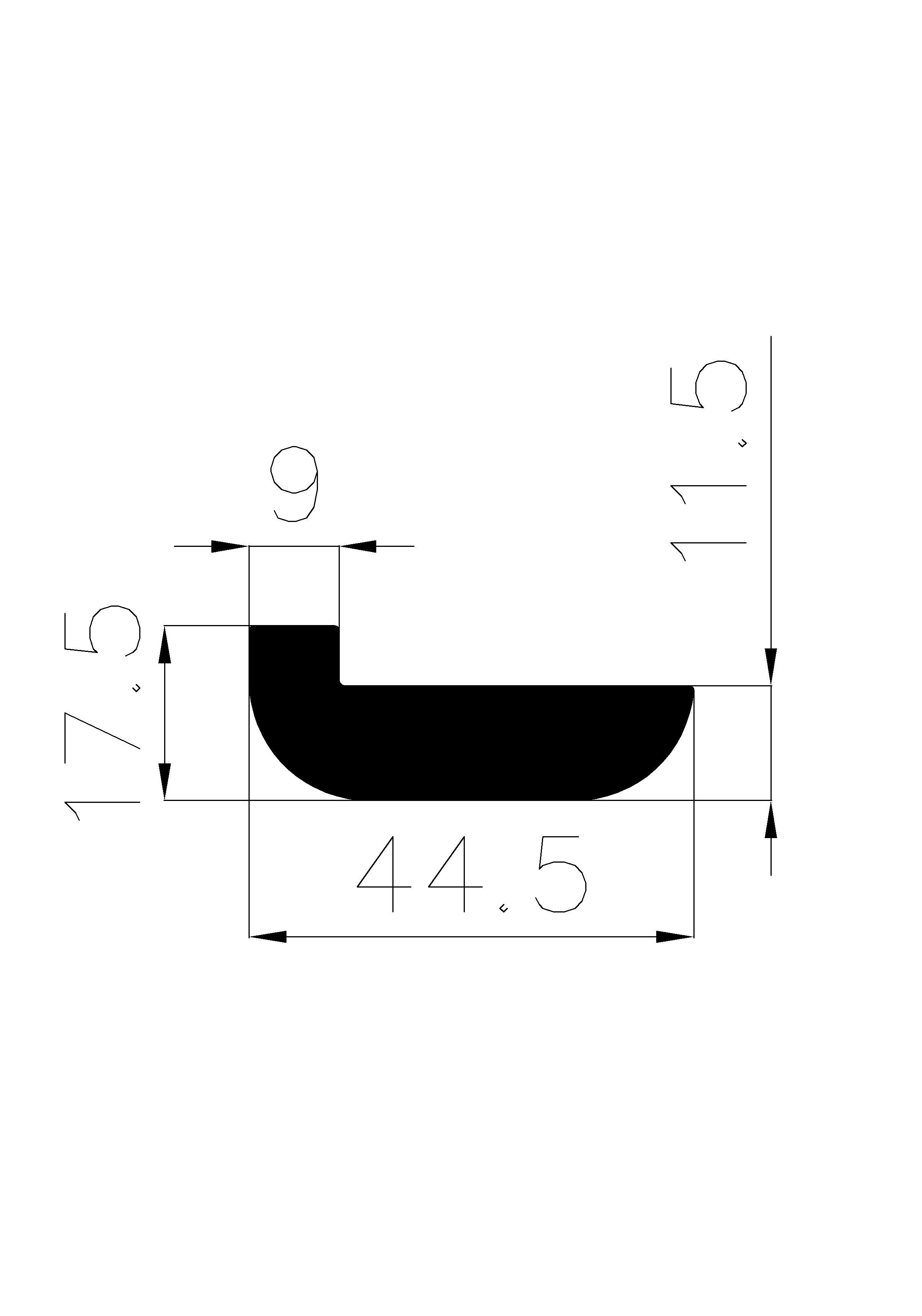 11350380KG - rubber profiles - Angle shape profiles