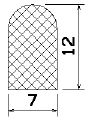 MZS 25266 - EPDM sponge profiles - Semi-circle, D-profiles