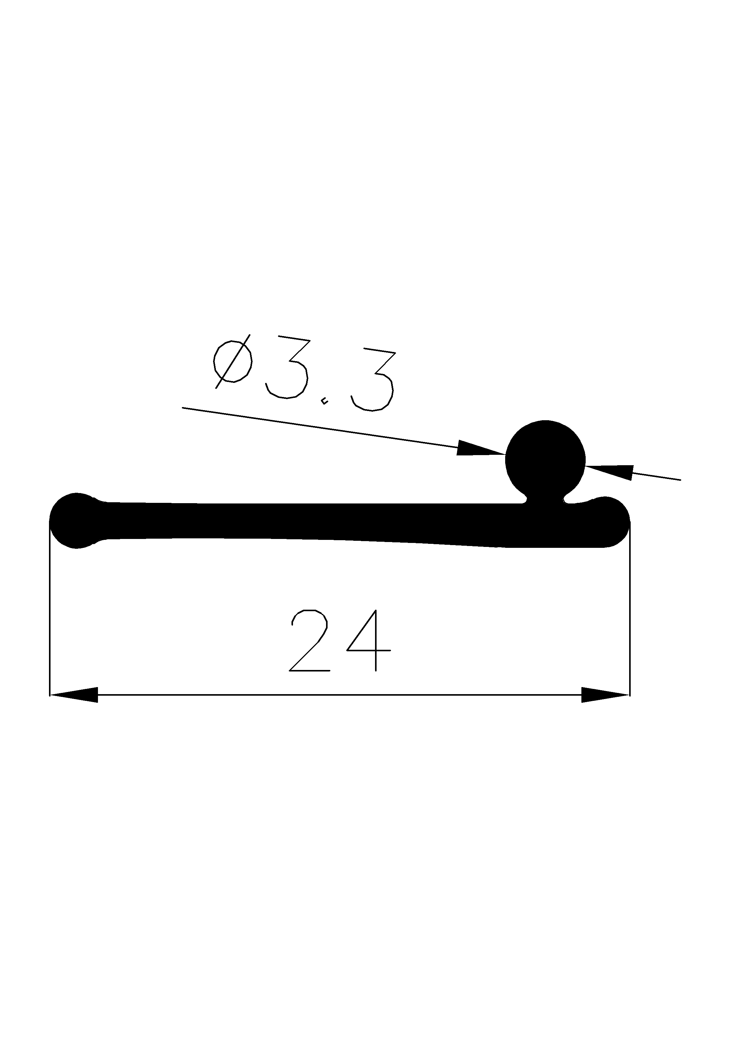 12040370KG - EPDM profiles - Flag or 'P' profiles