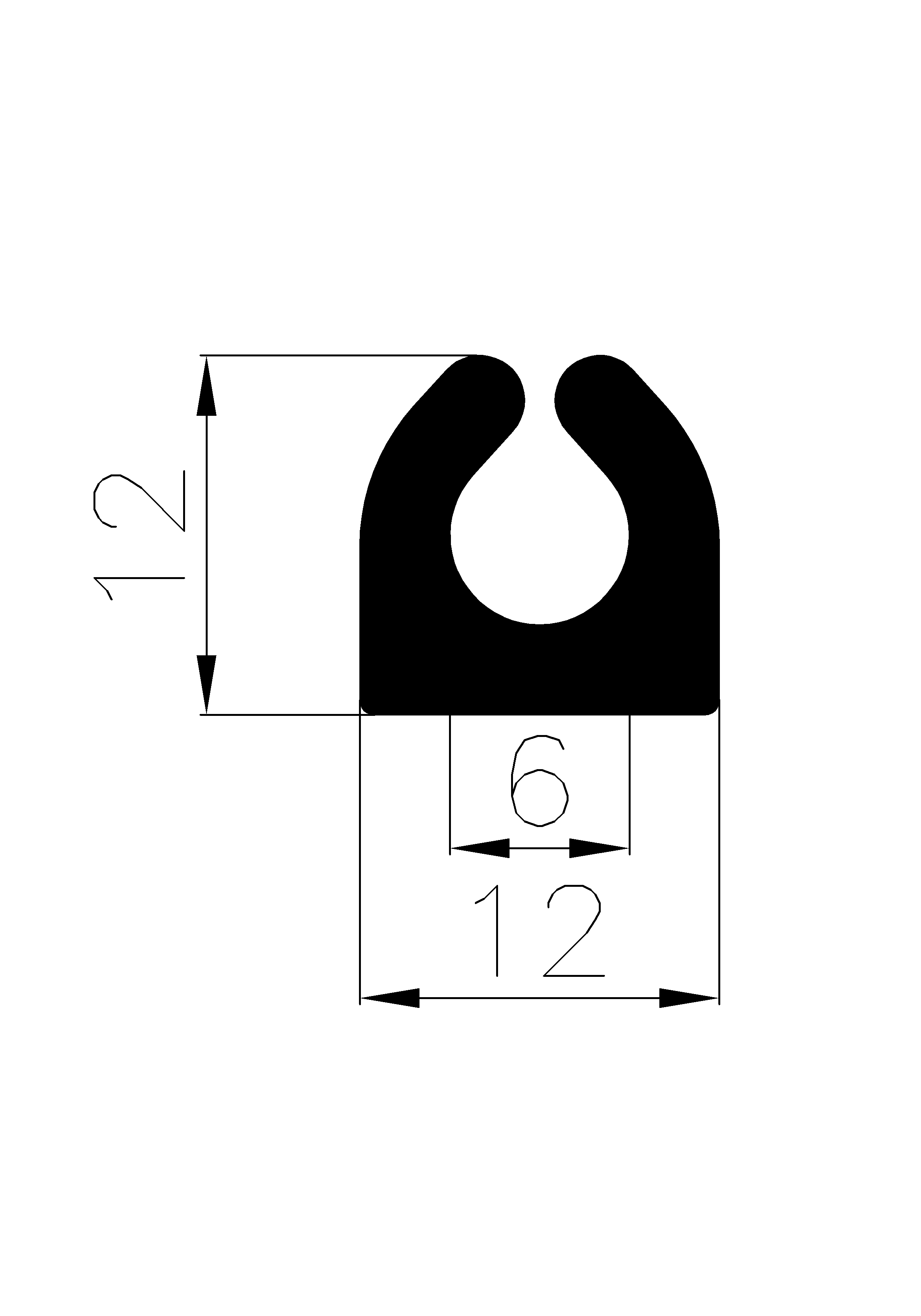 12690365KG - rubber profiles - U shape profiles