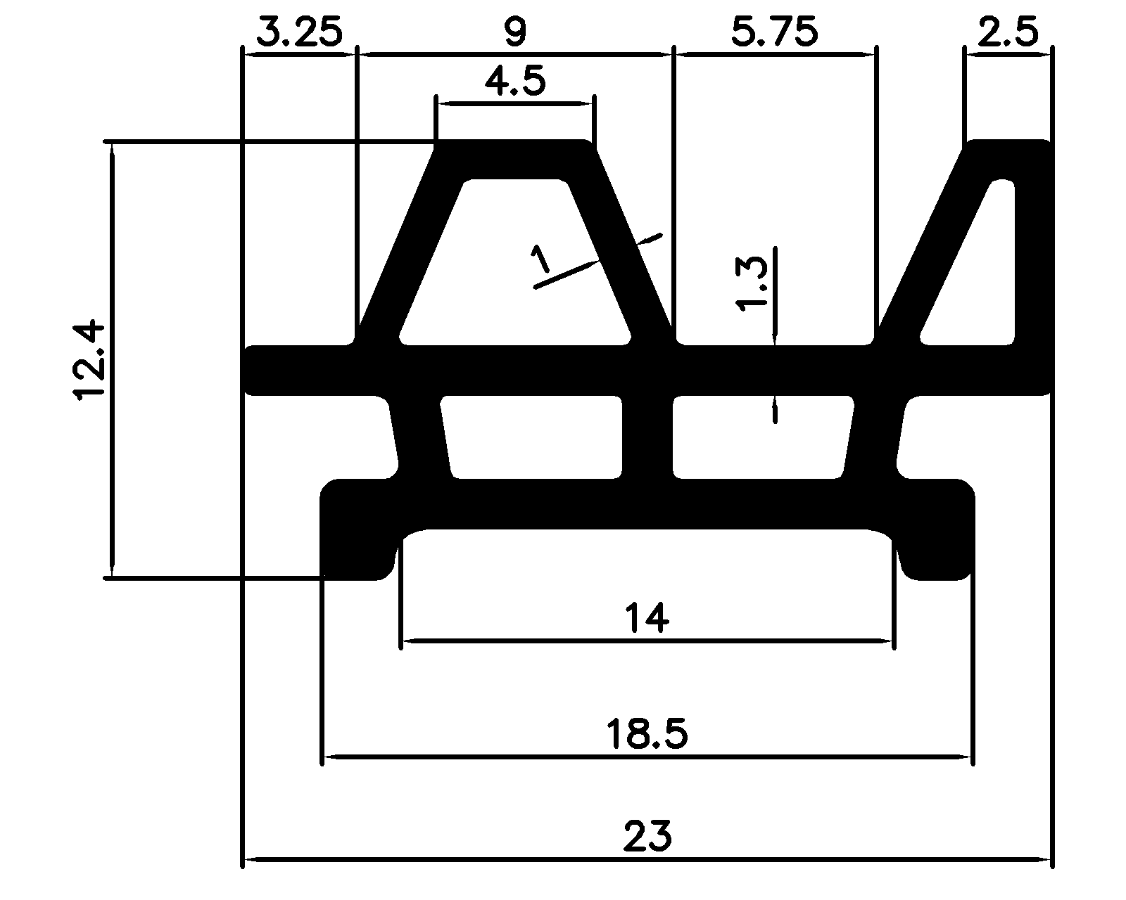 12910370KG - EPDM profiles - Spacer and bumper profiles