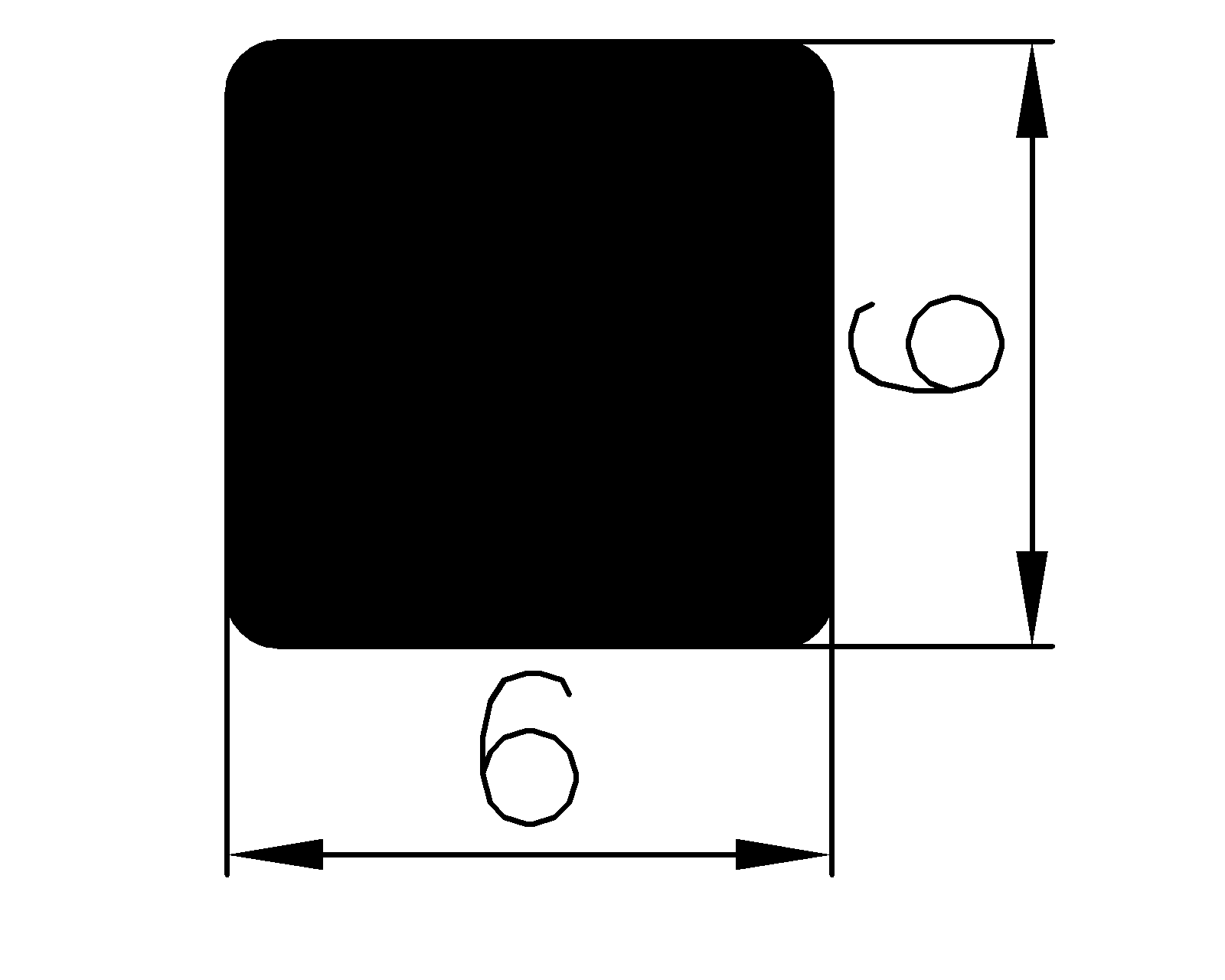 13850350KG - rubber profiles - Square profiles