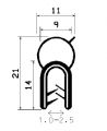 SD-0348 - with coextruded metal insert - Edge protection profiles