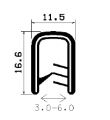 SD-0531 - with coextruded metal insert - Edge protection profiles