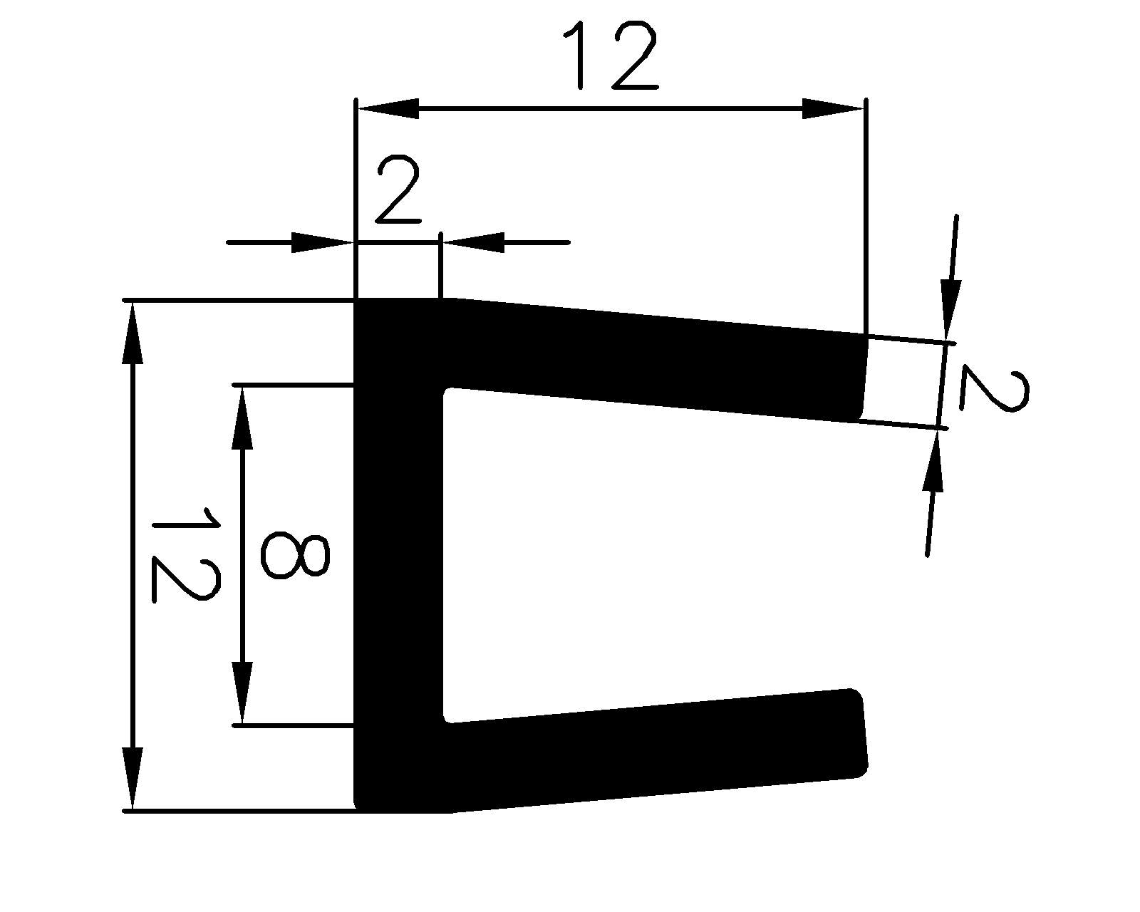 14860365KG - rubber profiles - U shape profiles