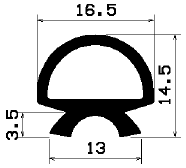 RT 0506 - EPDM rubber profiles - Sliding door – finger-guard profiles