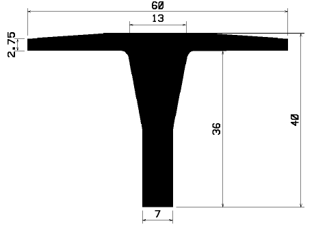 5430380KG - rubber profiles - Cover and T-profiles