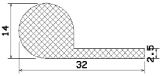 MZS 25208 - EPDM profiles - Flag or 'P' profiles