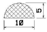 MZS 25229 - EPDM sponge profiles - Semi-circle, D-profiles