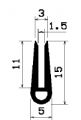 TU1- 0764 - rubber profiles - U shape profiles