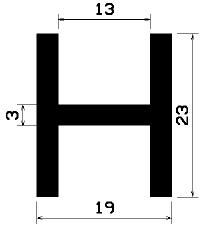 H 0535 - EPDM profiles - H-profiles