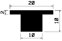 T 0855 - rubber profiles - Cover and T-profiles