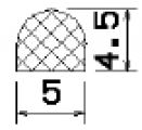 MZS 25452 - EPDM sponge profiles - Semi-circle, D-profiles