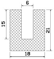 MZS 25237 - sponge profiles - U shape profiles