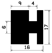 H 0874 - EPDM profiles - H-profiles