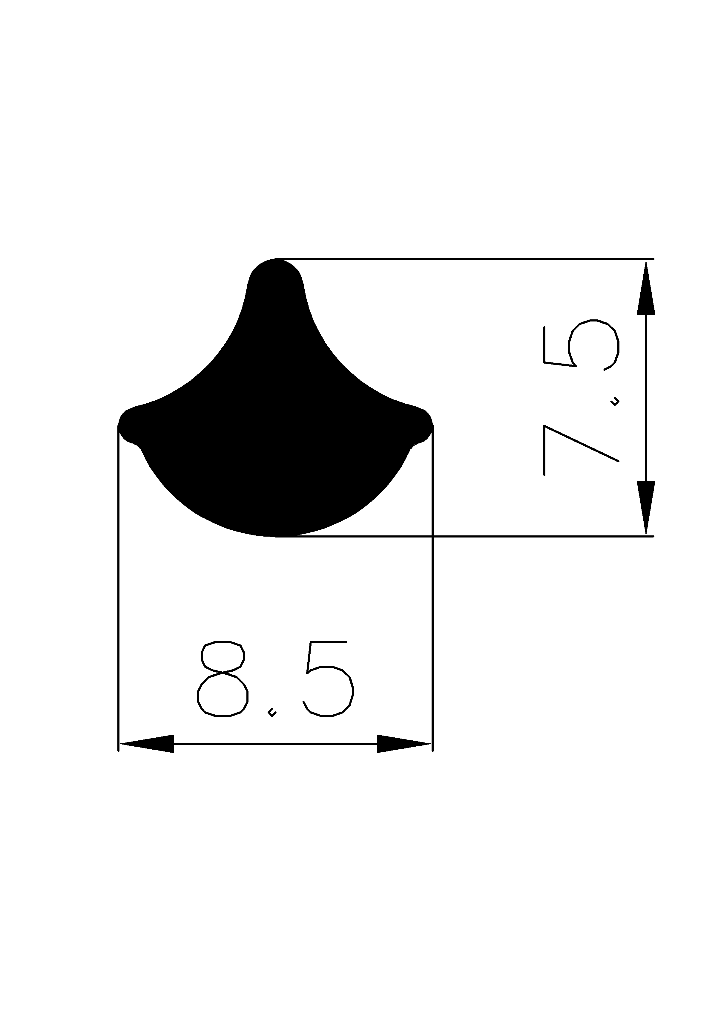 3160380KG - stretcher EPDM profiles - Stabilizing and stretcher profiles