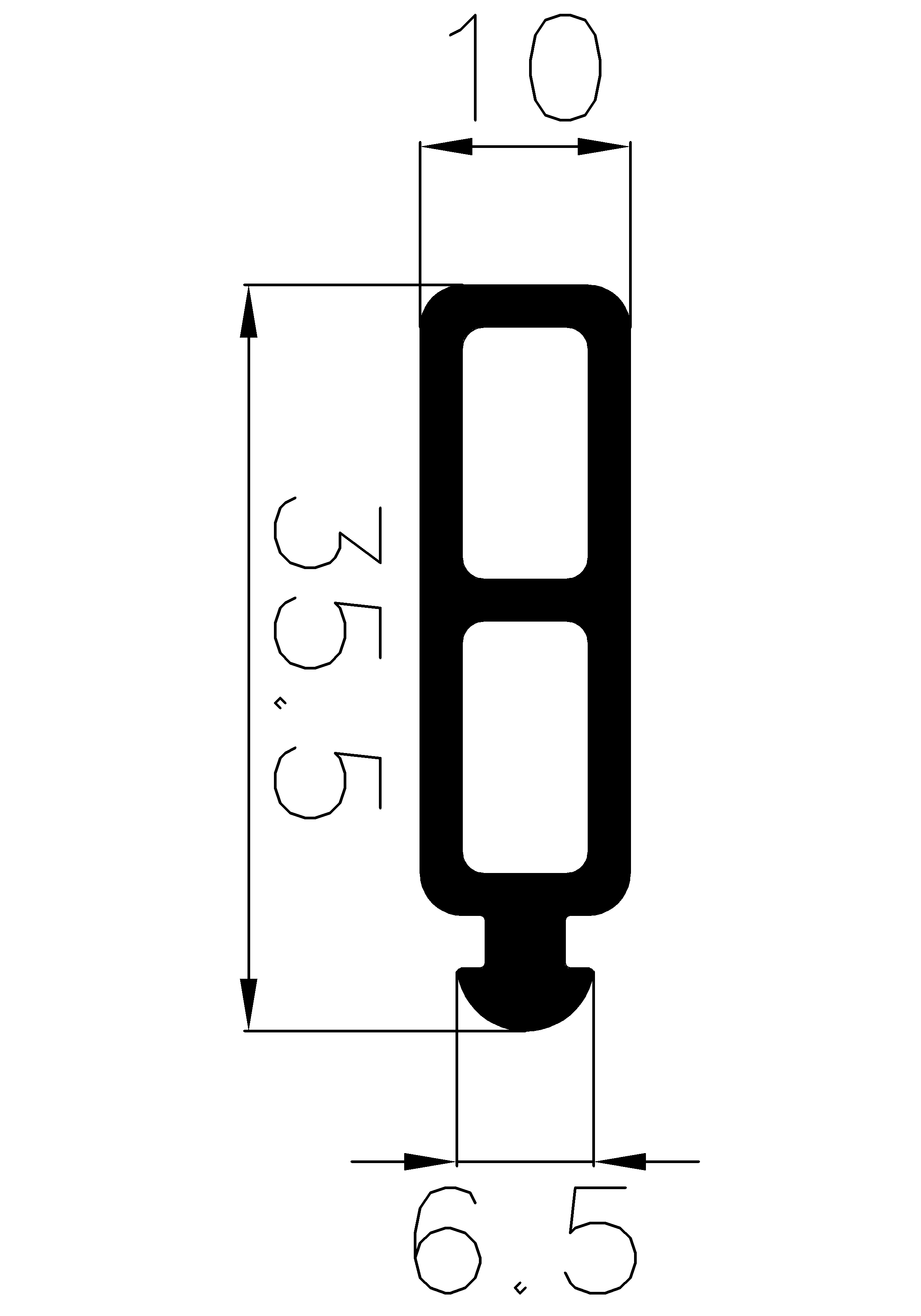 3370370KG - EPDM profiles - Spacer and bumper profiles