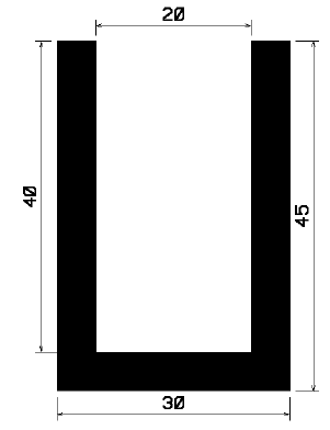 TU1- 1049 - rubber profiles - U shape profiles