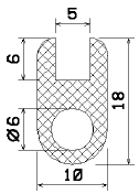 MZS 25301 - sponge profiles - U shape profiles