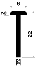 T 1085 - rubber profiles - Cover and T-profiles