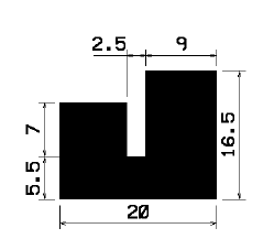 TU1- 1407 - rubber profiles - U shape profiles