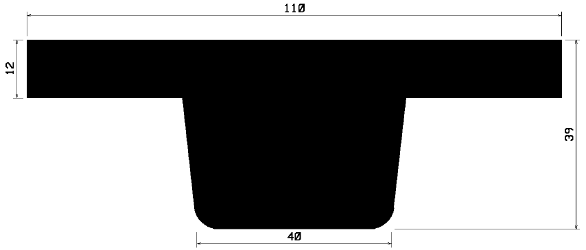 T 1224 - rubber profiles - Cover and T-profiles