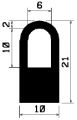 HR 1233 - silicone rubber profiles - Semi-circle, D-profiles