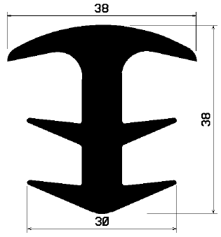 FA 1253 - rubber profiles - Cover and T-profiles