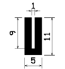 TU1- 1446 - silicone profiles - U shape profiles