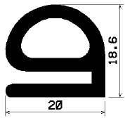 RT 1461 - silicone  profiles - Sliding door – finger-guard profiles