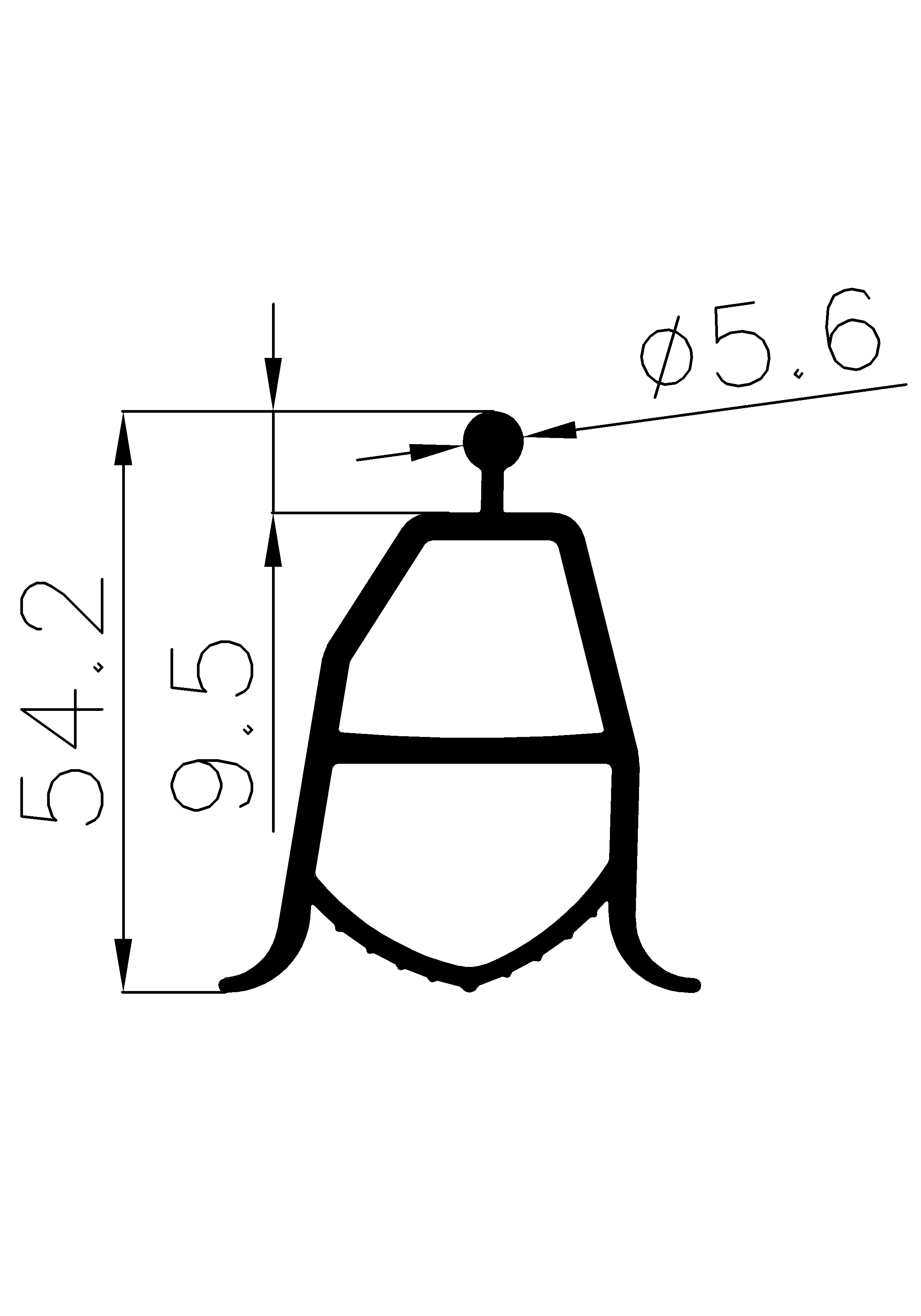 4620360KG - EPDM rubber profiles - Sliding door – finger-guard profiles