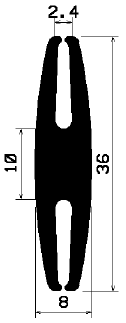 H 1506 - EPDM profiles - H-profiles