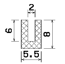 MZS 25500 - sponge profiles - U shape profiles