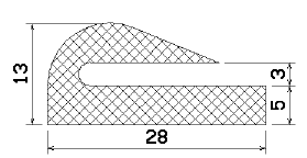 MZS 25503 - sponge profiles - U shape profiles