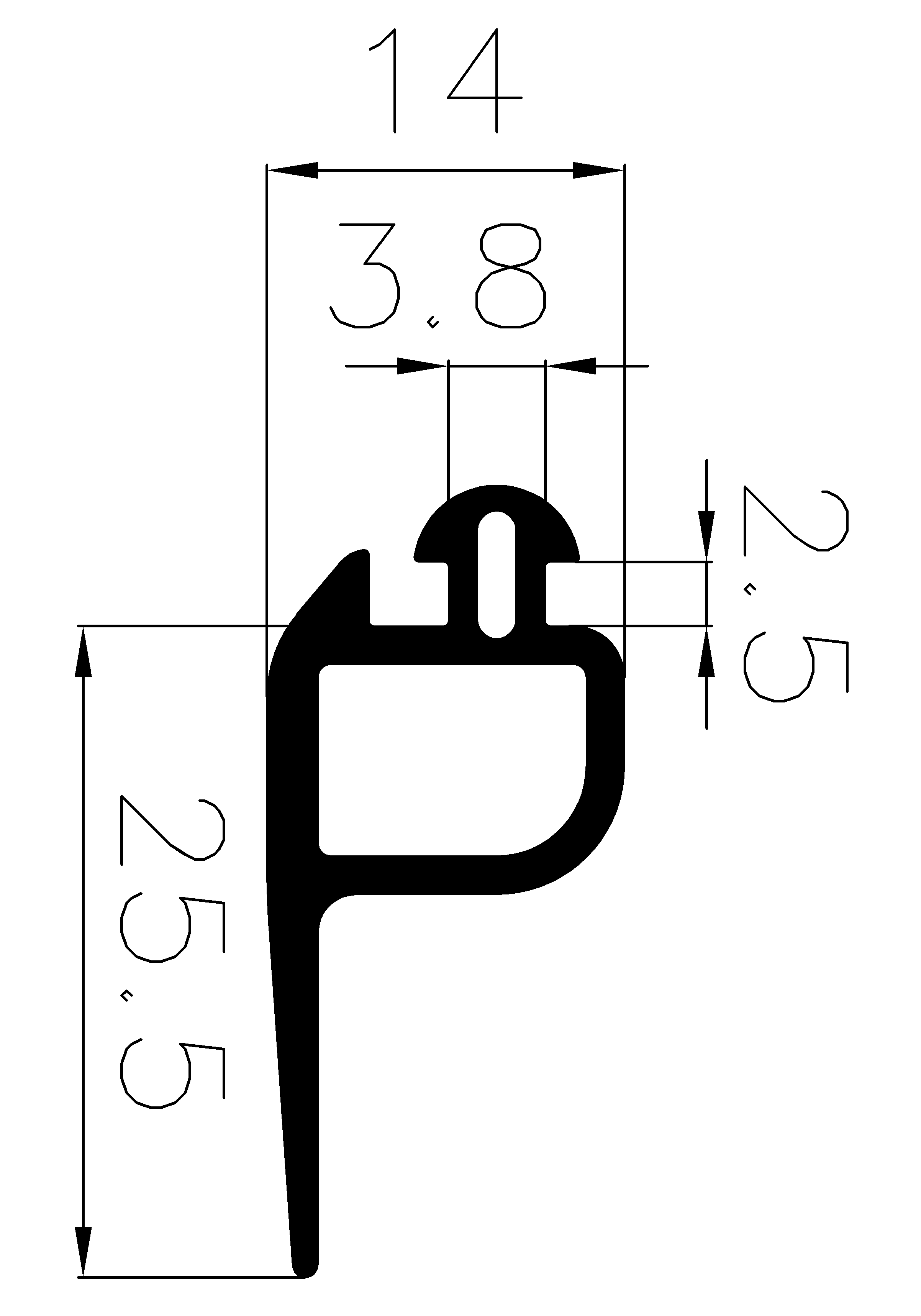 5170370KG - EPDM profiles - Spacer and bumper profiles