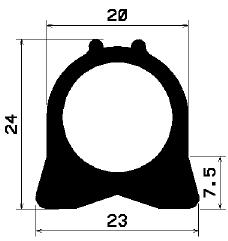 RT 1664 - silicone  profiles - Sliding door – finger-guard profiles