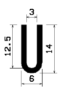 TU1- 0186 - rubber profiles - U shape profiles