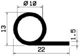 FN 1730 - silicone  profiles - Flag or 'P' profiles