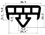 AU 0140/1 1B= 25 m - rubber profiles - under 100 m - Spacer and bumper profiles